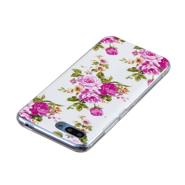 IMD Patterned Luminous TPU Cell Phone Case for Huawei Honor 10 - Blooming Flower-3