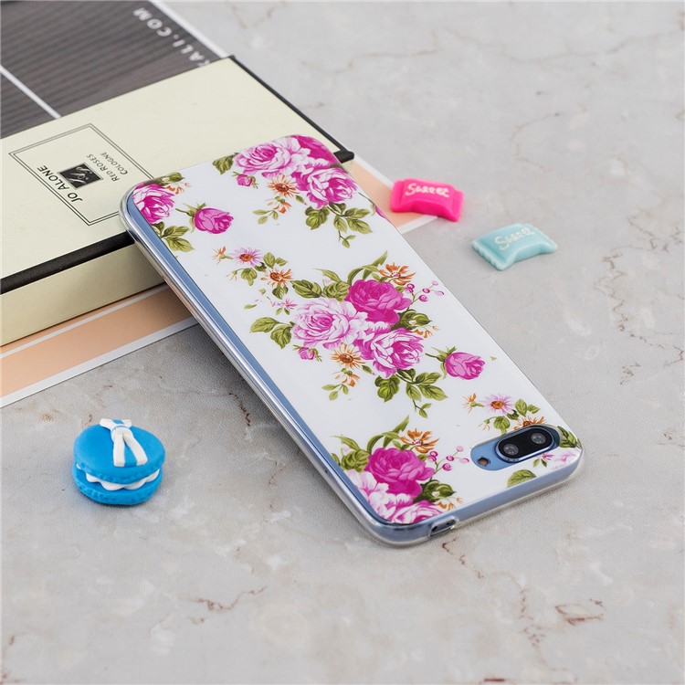 IMD Patterned Luminous TPU Cell Phone Case for Huawei Honor 10 - Blooming Flower-5