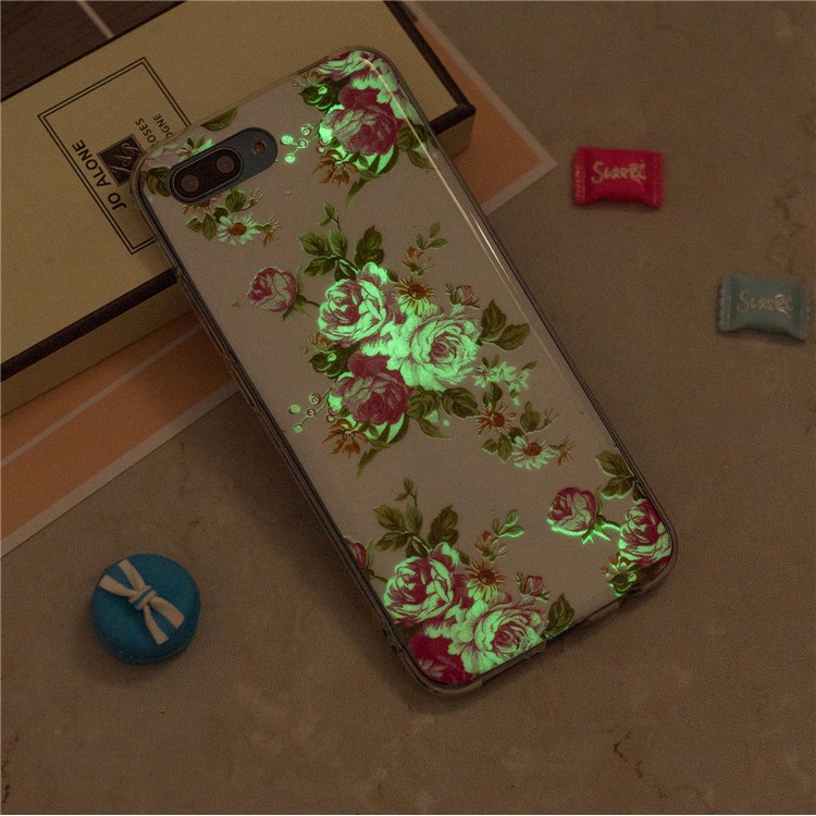 IMD Patterned Luminous TPU Cell Phone Case for Huawei Honor 10 - Blooming Flower-6