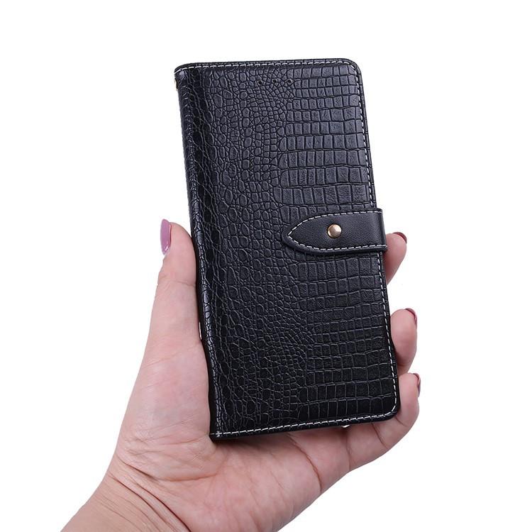 Crocodile Texture PU Leather Wallet Mobile Casing for Huawei P20 Lite / Nova 3e (China) - Black-4