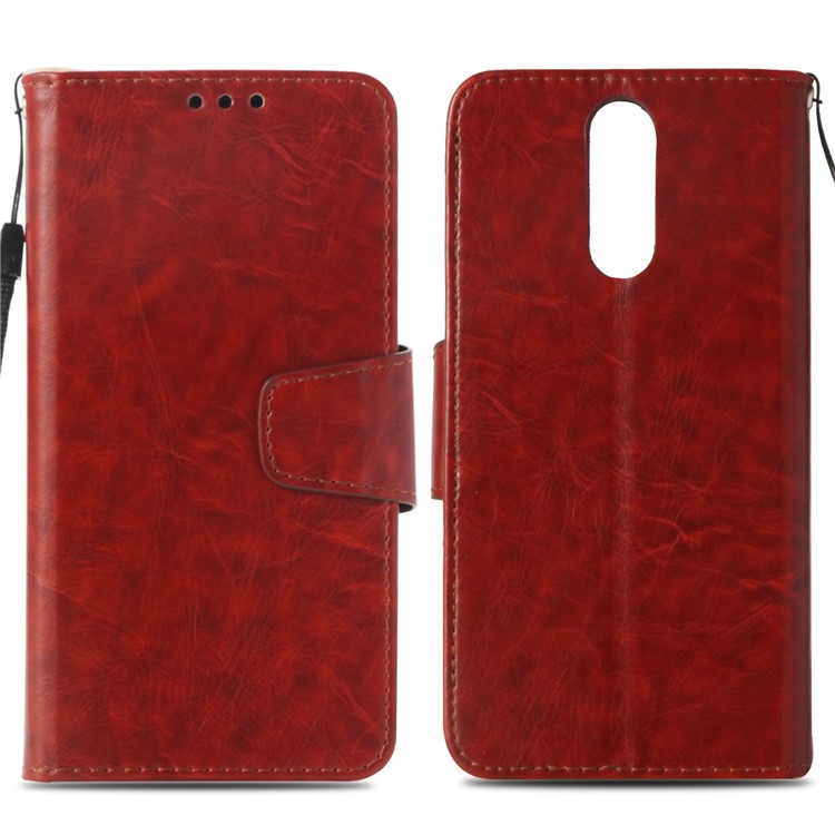 Retro Style PU Leather Wallet Stand Phone Protection Case for Huawei Mate 10 Lite / nova 2i / Maimang 6 / Honor 9i (India) - Brown-3