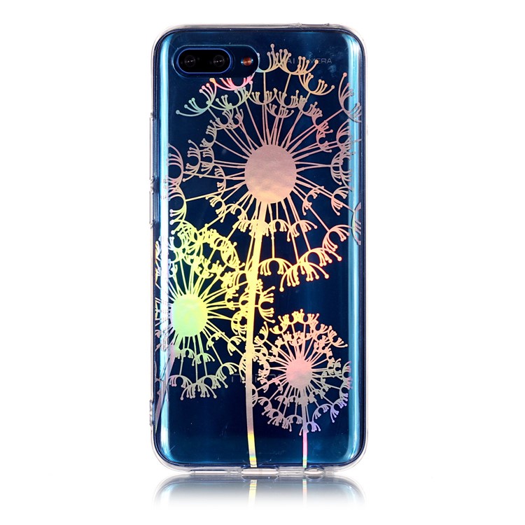 Colorful Laser Carving IMD Patterned TPU Back Cover for Huawei Honor 10 - Dandelion-1