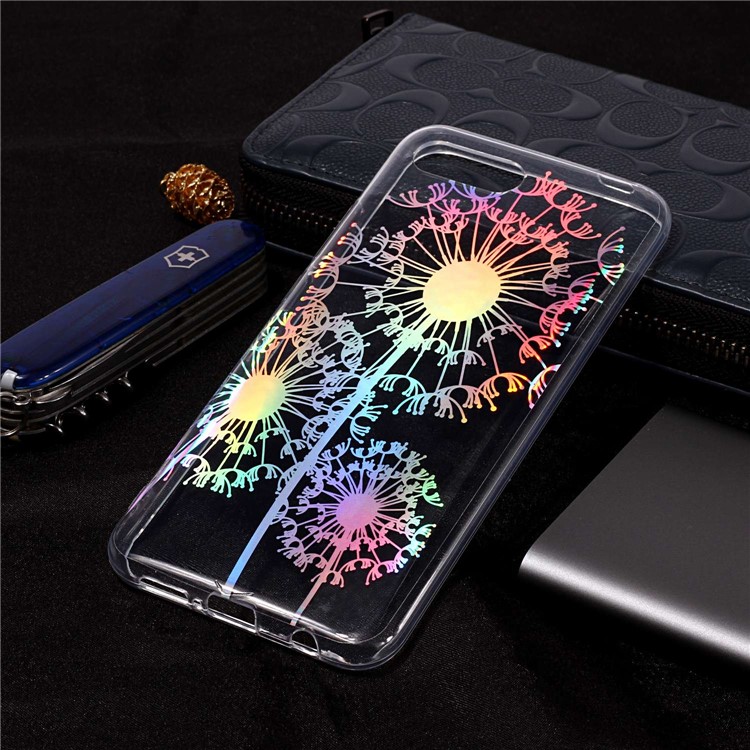 Colorful Laser Carving IMD Patterned TPU Back Cover for Huawei Honor 10 - Dandelion-4
