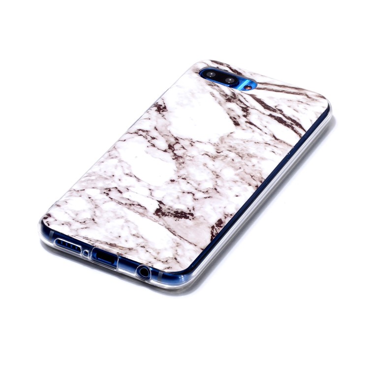Pattern Printing IMD TPU Phone Shell for Huawei Honor 10 - Grey Marble-2