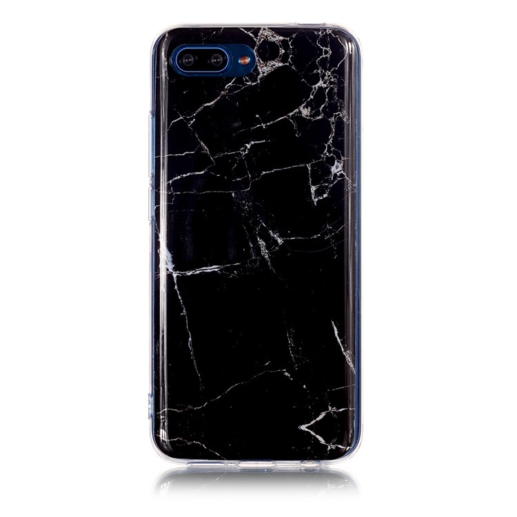 Pattern Printing IMD TPU Phone Cover for Huawei Honor 10 - Black Marble-1