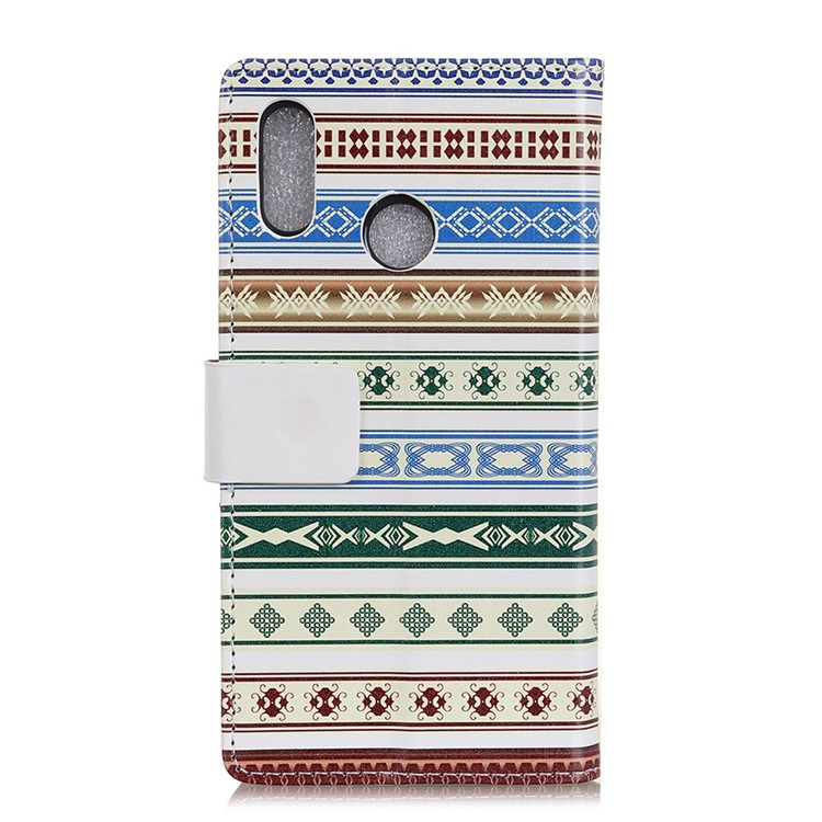 For Huawei Honor 8X Pattern Printing Leather Stand Wallet Accessory Case - Ethnic Style Pattern-2