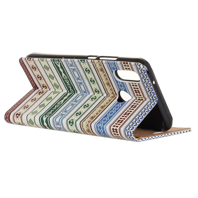 For Huawei Honor 8X Pattern Printing Leather Stand Wallet Accessory Case - Ethnic Style Pattern-3