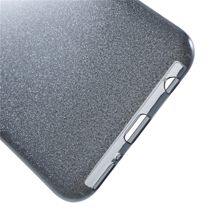 3-in-1 Glittery Powder Paper TPU + PC Hybrid Back Case for Huawei Y7 Prime (2018) / nova 2 lite - Black-4