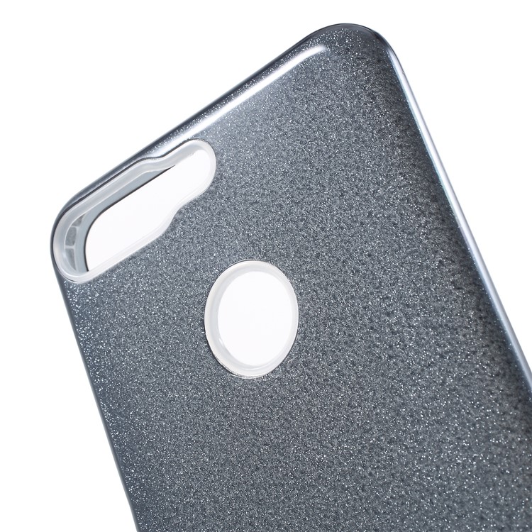3-in-1 Glittery Powder Paper TPU + PC Hybrid Back Case for Huawei Y7 Prime (2018) / nova 2 lite - Black-5