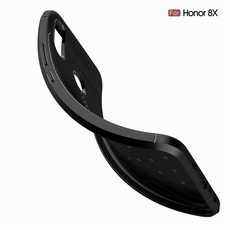 Litchi Texture TPU Mobile Phone Case for Huawei Honor 8X - Black-11