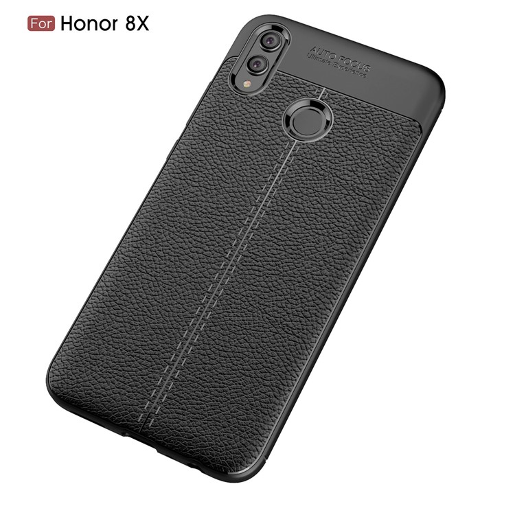 Litchi Texture TPU Mobile Phone Case for Huawei Honor 8X - Black-2