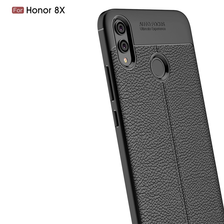 Litchi Texture TPU Mobile Phone Case for Huawei Honor 8X - Black-4