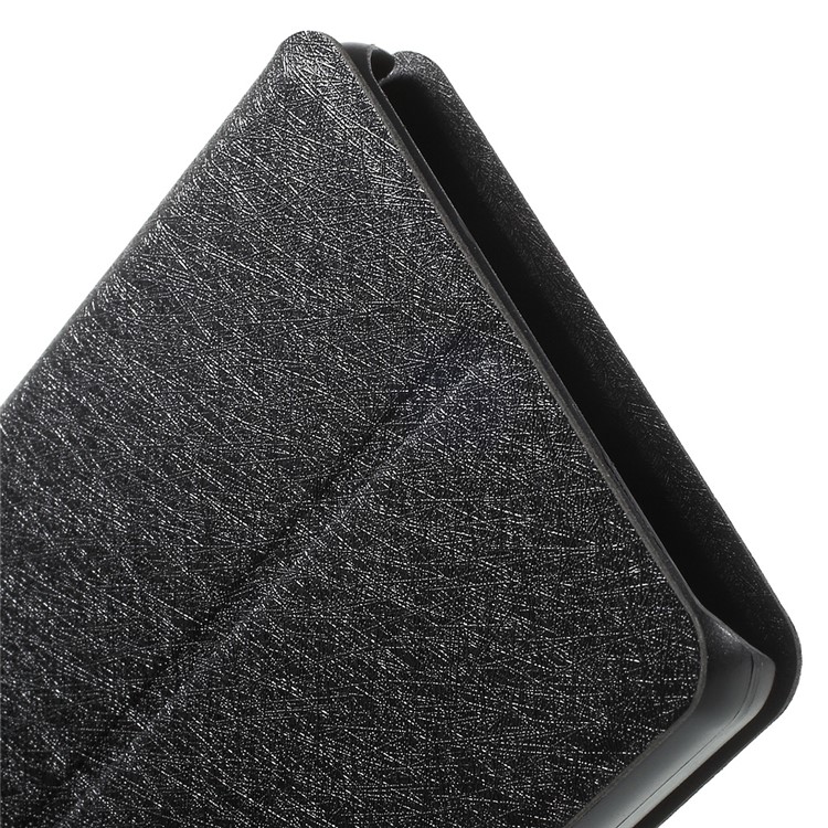 HOLILA Silk Grain Leather Card Holder Cover for Huawei Ascend P8 Lite - Black-8