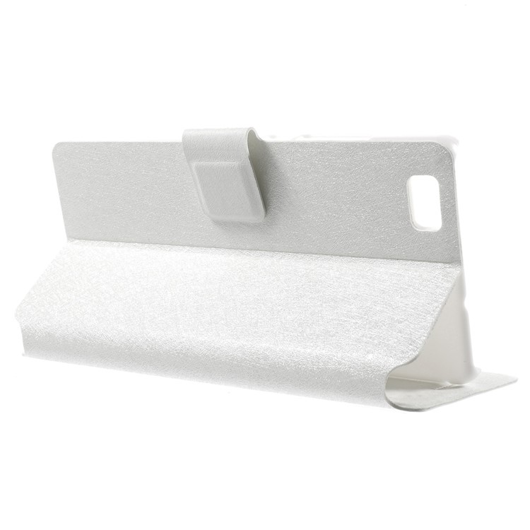 HOLILA Silk Grain Leather Card Slot Case for Huawei Ascend P8 Lite - White-3