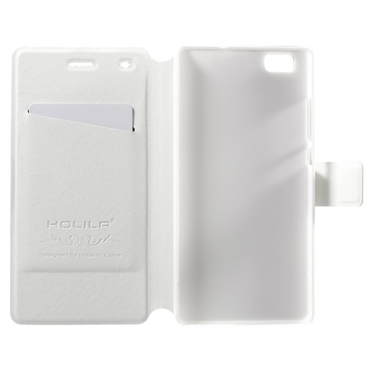 HOLILA Silk Grain Leather Card Slot Case for Huawei Ascend P8 Lite - White-4