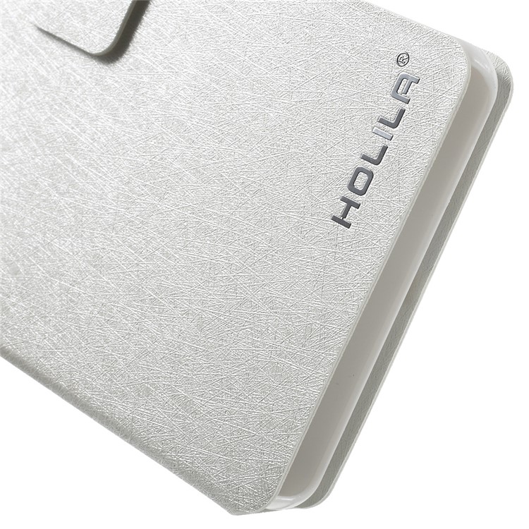 HOLILA Silk Grain Leather Card Slot Case for Huawei Ascend P8 Lite - White-8