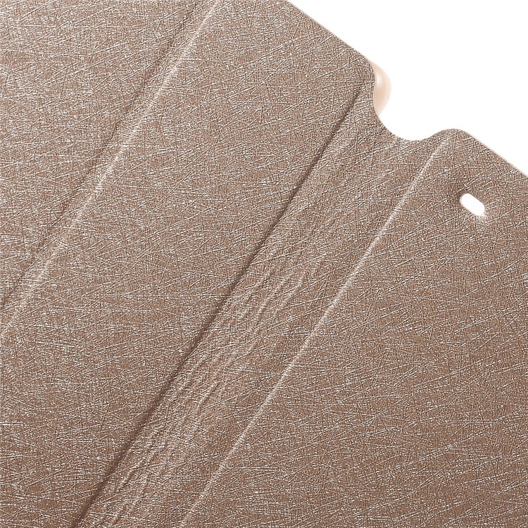HOLILA Silk Grain Leather Card Holder Cover for Huawei Ascend P8 Lite - Gold-7