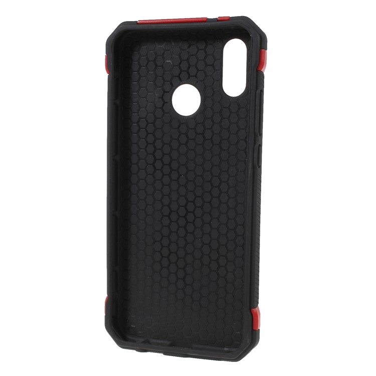 Glitter Powder Drop Resistant PC TPU Hybrid Phone Case for Huawei P20 Lite / Nova 3e - Red-3