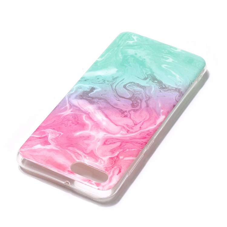Pattern Printing IMD TPU Phone Case for Huawei Y5 (2018) / Y5 Prime (2018) / Honor 7s / Play 7 - Pink / Blue Marble-3