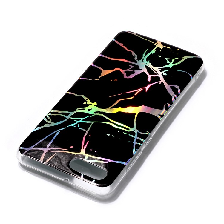 Marble Pattern Color Plated IMD Soft TPU Case for Huawei Y5 (2018) / Y5 Prime (2018) / Honor 7s / Play 7 - Black-3