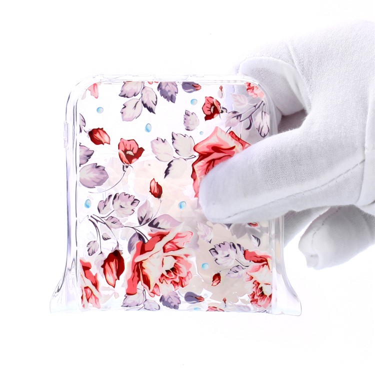 Embossed Pattern 3D Diamond Surface Soft TPU Cellphone Cover for Huawei Y5 (2018) / Y5 Prime (2018) / Honor 7s / Play 7 - Red Flowers-5
