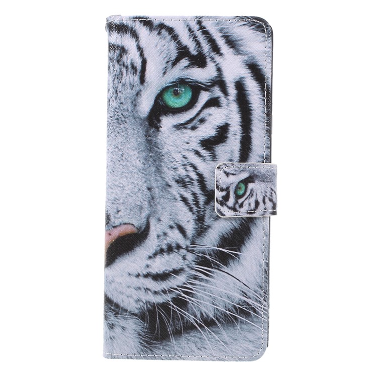 

Pattern Printing Wallet Stand Leather Flip Case for Samsung Galaxy Note9 N960 - Tiger with Green Eye