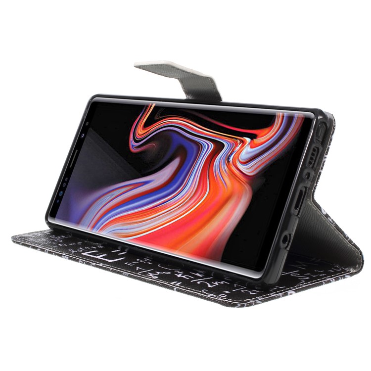 Pattern Printing Wallet Folio Stand Leather Protective Casing for Samsung Galaxy Note9 N960 - Formula-4