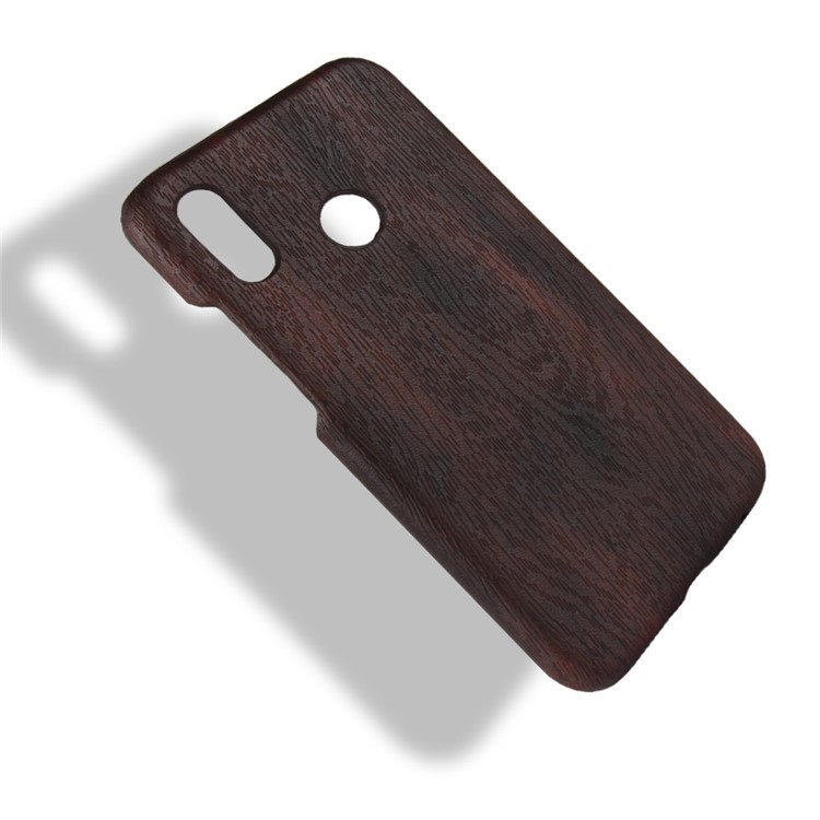 Wood Texture PU Leather Coated PC Case Cover for Huawei P20 Lite / Nova 3e - Black-4