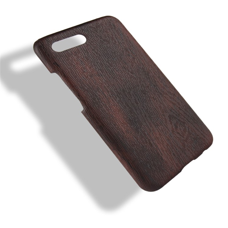 Wood Texture PU Leather Coated PC Protection Phone Shell for Huawei Honor 10 - Black-4