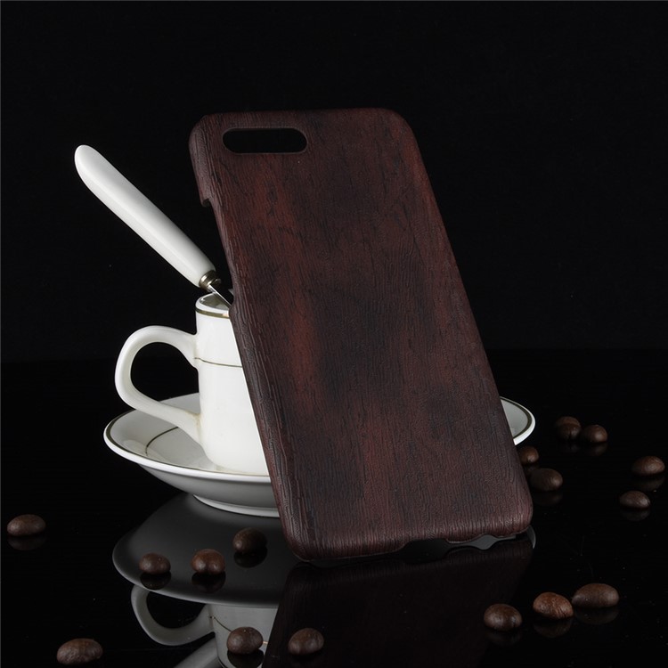 Wood Texture PU Leather Coated PC Protection Phone Shell for Huawei Honor 10 - Black-5