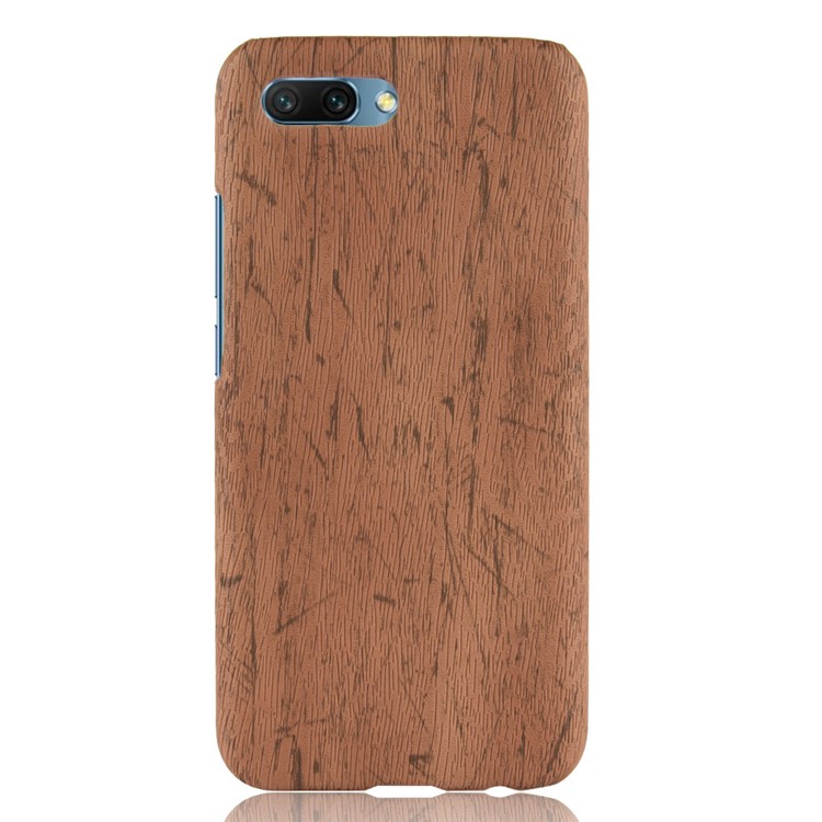 La Caja Revestida Cuero Del Teléfono Celular De La PC De La Textura De La PU De La Textura Para Huawei Honra 10 - Marrón-2