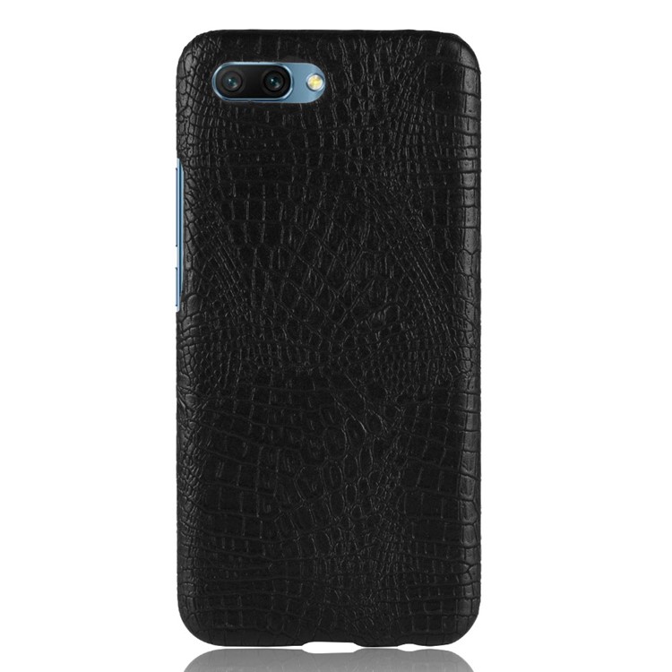 Crocodile Texture PU Leather Coated PC Mobile Case for Huawei Honor 10 - Black-2