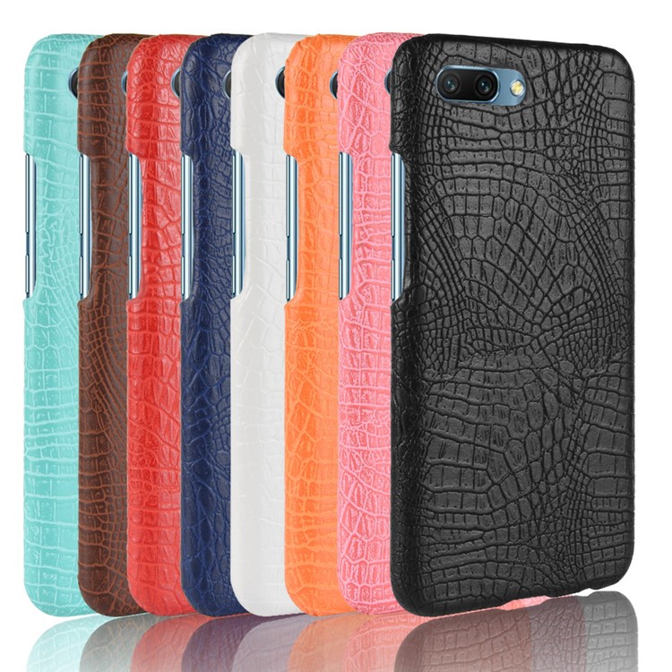 Crocodile Texture PU Leather Coated PC Mobile Case for Huawei Honor 10 - Black-5