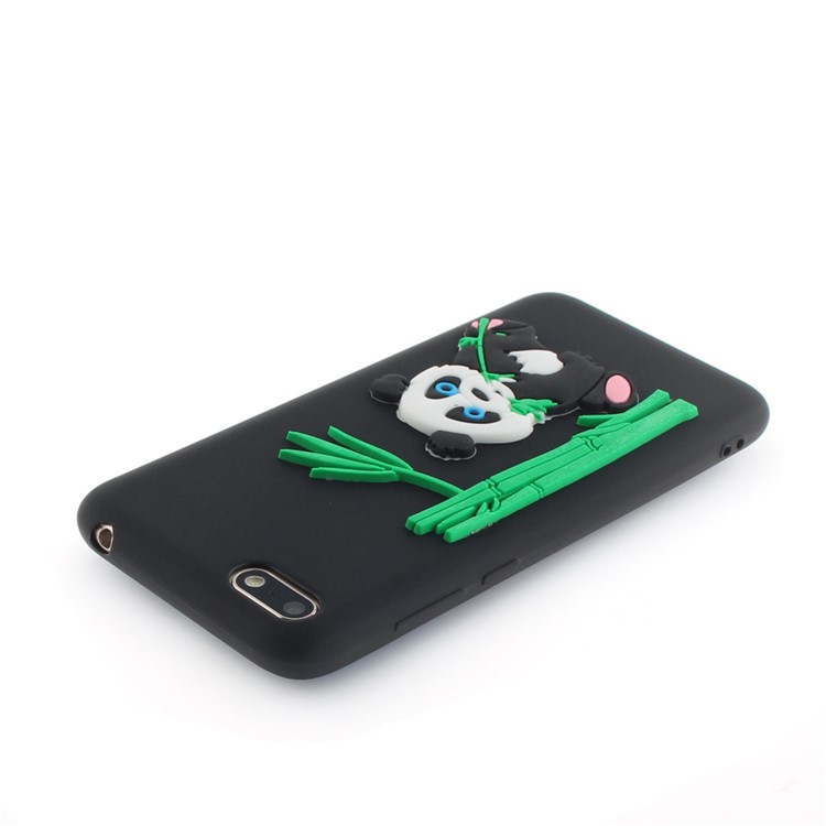 3D Panda Bamboo Soft TPU Mobile Case for Huawei Y5 (2018)/Y5 Prime (2018)/Honor 7s/Honor Play 7 - Black-4
