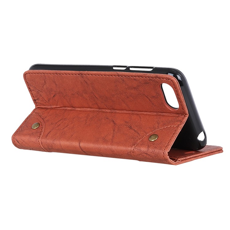 Estilo Retro Stand Carteira De Couro Para Huawei Honor 10 - Castanho-8