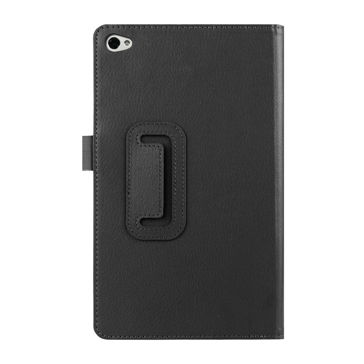 Lychee Skin Leather Stand Case for Huawei MediaPad M2 8.0 - Black-2