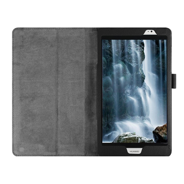 Lychee Skin Leather Stand Case for Huawei MediaPad M2 8.0 - Black-7
