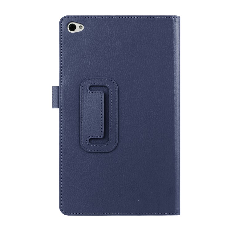 Lychee Skin Leather Protective Case for Huawei MediaPad M2 8.0 - Dark Blue-2