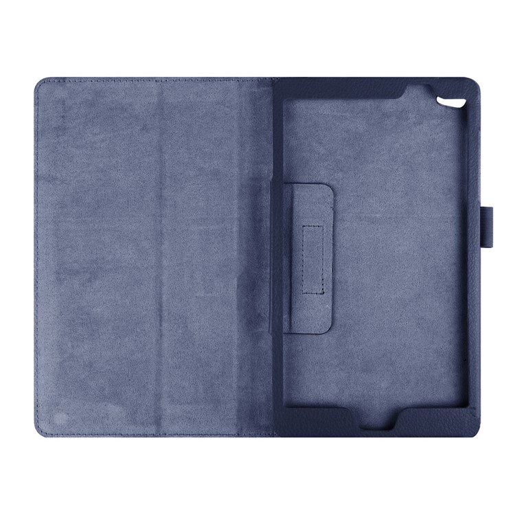Lychee Skin Leather Protective Case for Huawei MediaPad M2 8.0 - Dark Blue-6