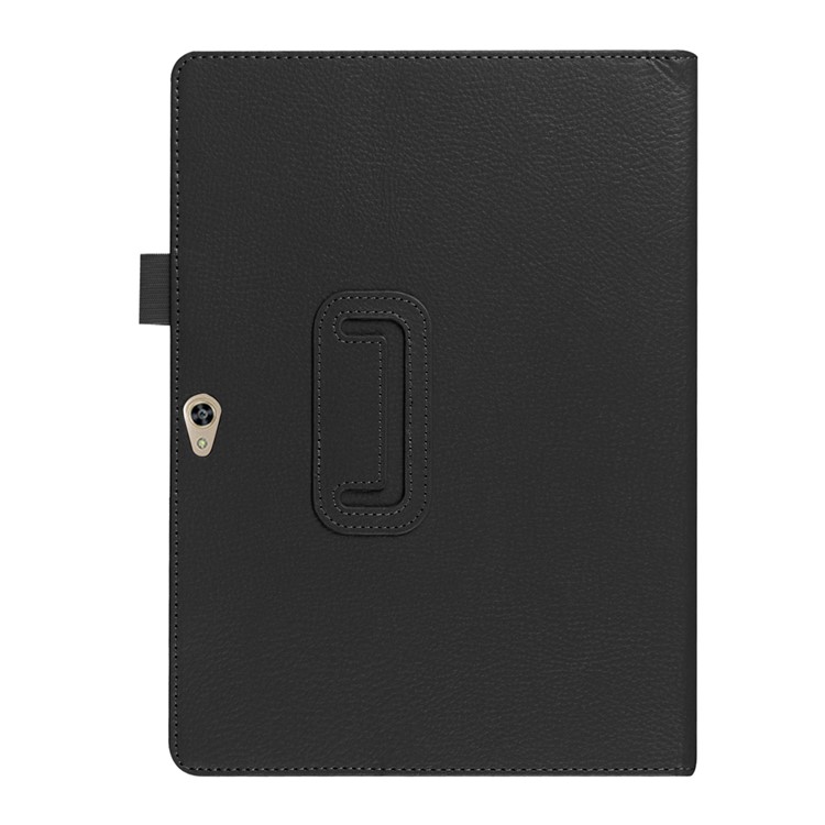Litchi Skin Leather Stand Case for Huawei MediaPad M2 10.0 - Black-4