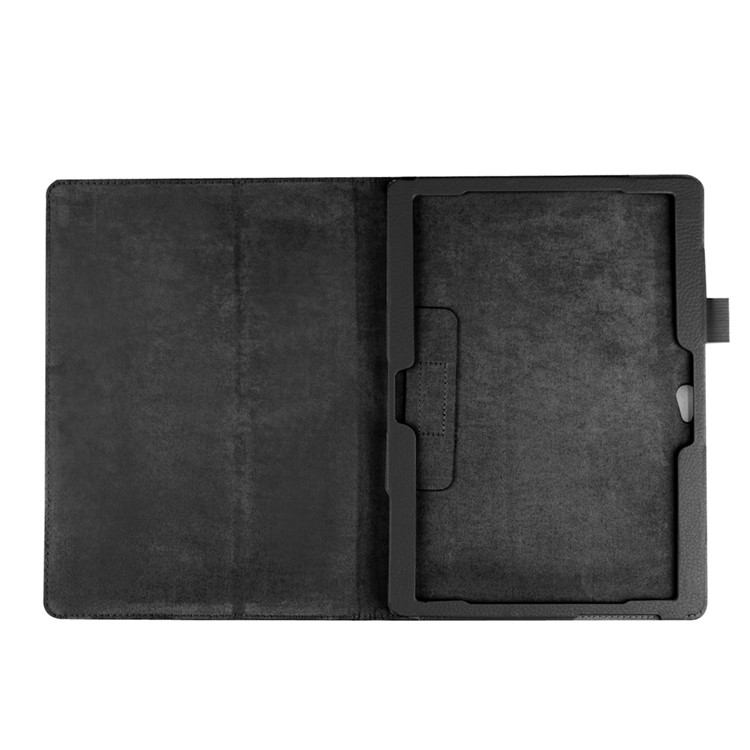 Litchi Skin Leather Stand Case for Huawei MediaPad M2 10.0 - Black-7