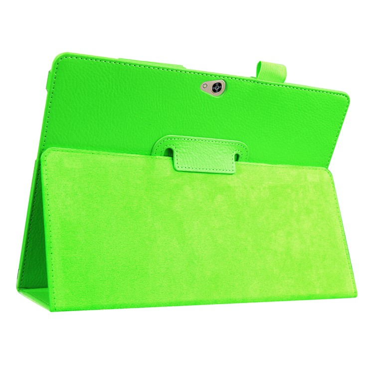 Litchi Skin Leather Stand Cover Case for Huawei MediaPad M2 10.0 - Green-6