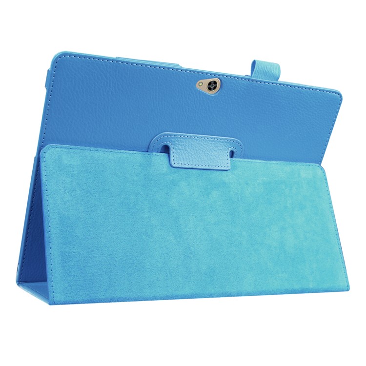 Litchi Skin PU Leather Stand Case for Huawei MediaPad M2 10.0 - Baby Blue-6