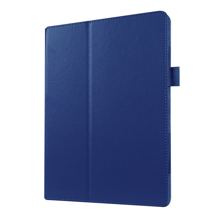 Litchi Skin Leather Stand Case for Huawei MediaPad M2 10.0 - Dark Blue-2