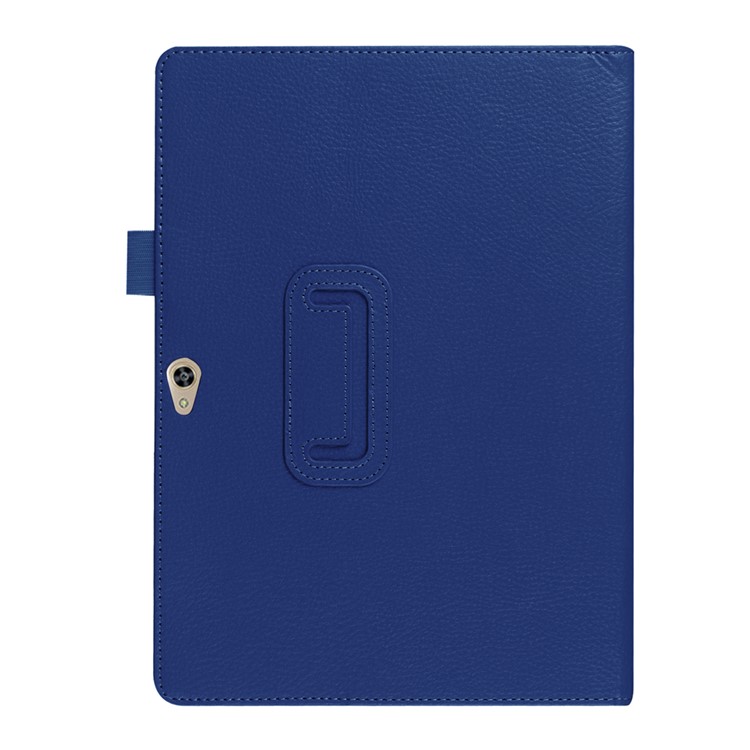 Litchi Skin Leather Stand Case for Huawei MediaPad M2 10.0 - Dark Blue-4
