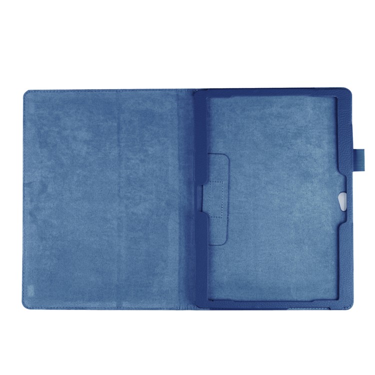 Litchi Skin Leather Stand Case for Huawei MediaPad M2 10.0 - Dark Blue-7