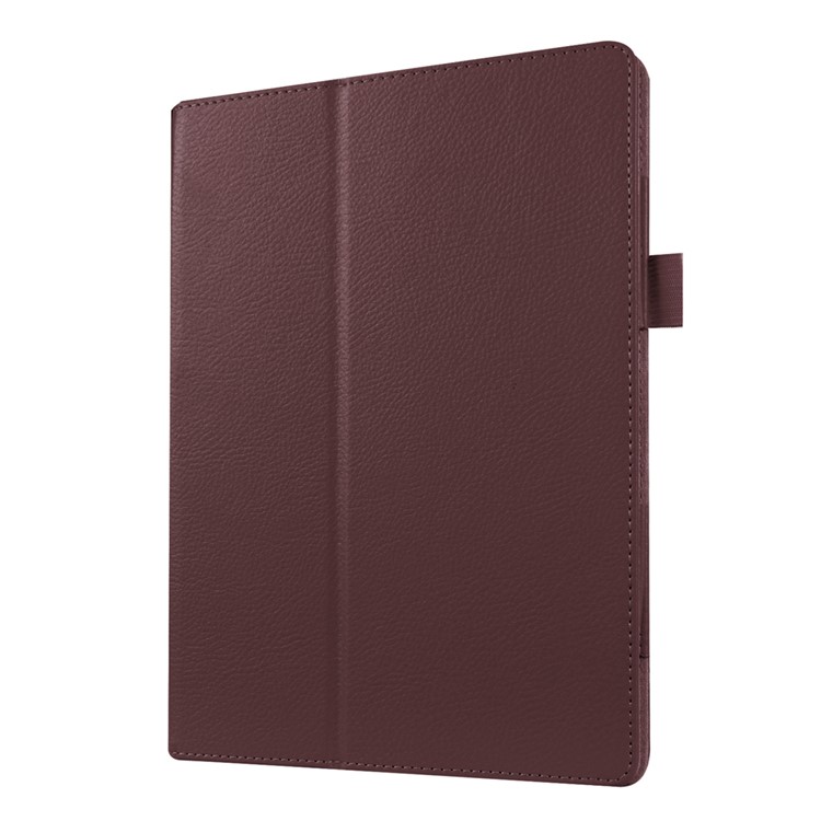 Litchi Skin Leather Stand Case for Huawei MediaPad M2 10.0 - Brown-2
