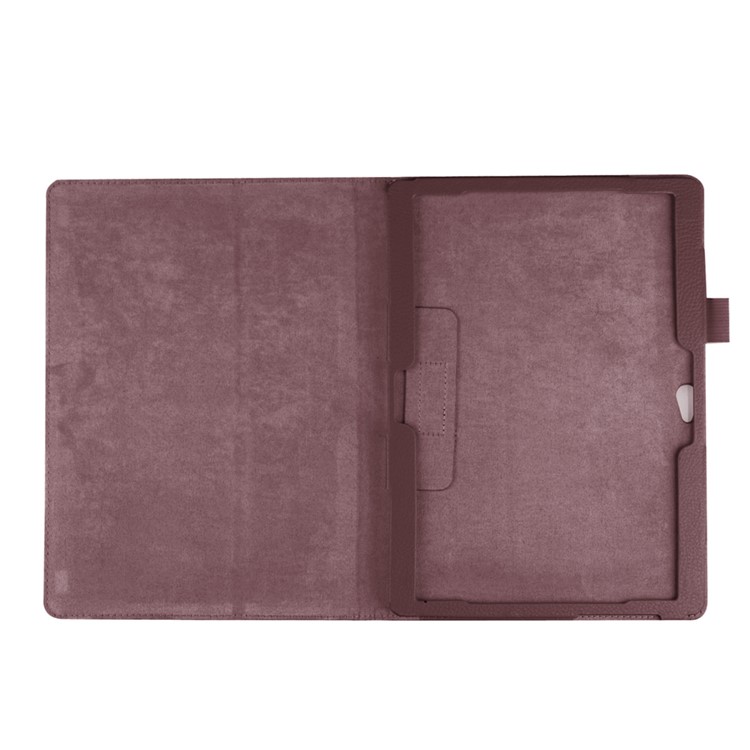Litchi Skin Leather Stand Case for Huawei MediaPad M2 10.0 - Brown-7