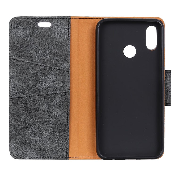 Caja Del Teléfono De Cuero Del Estilo De La Carpeta Del Estilo Del Vintage Para Huawei Nova 3i / P Inteligente + - Gris-4