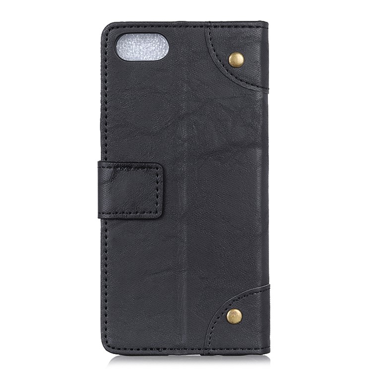 Retro Style Leather Wallet Case for Huawei Honor Y5 (2018) / Y5 Prime (2018) / Honor 7s / Play 7 - Black-6